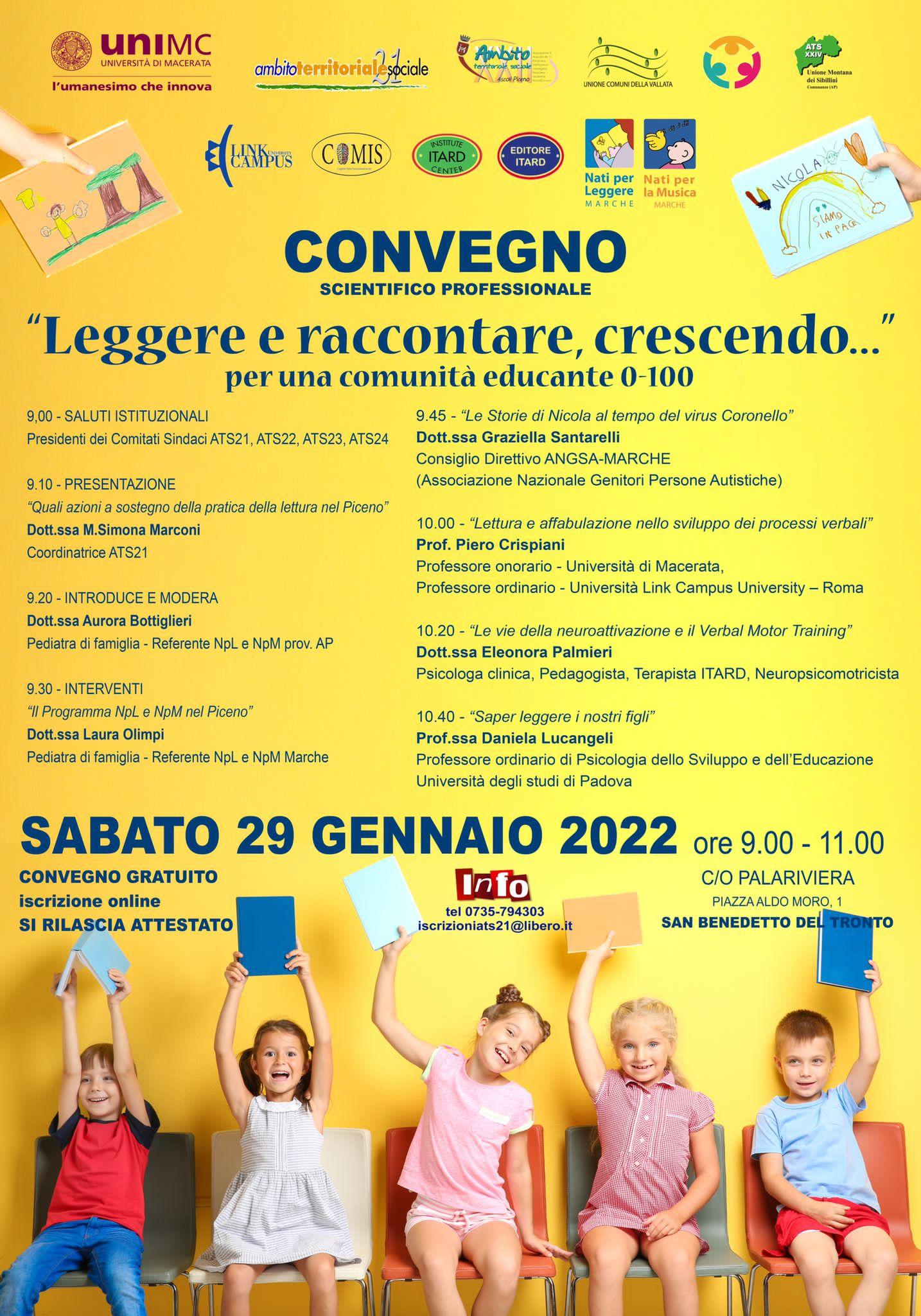 Educazione, al PalaRiviera un convegno sull'importanza della lettura e del racconto